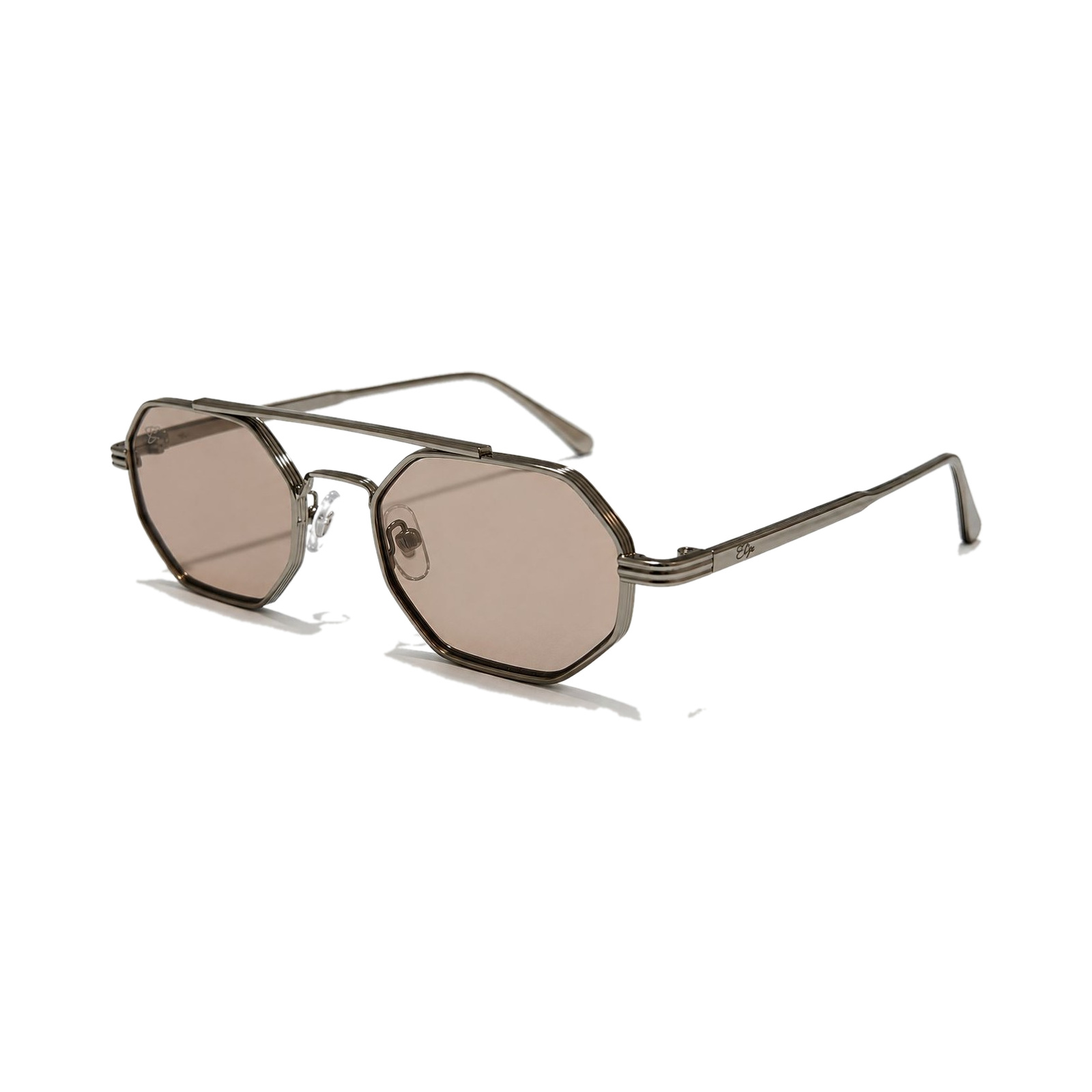 Óculos de sol Elga Capri Silver grafite com lente marrom
